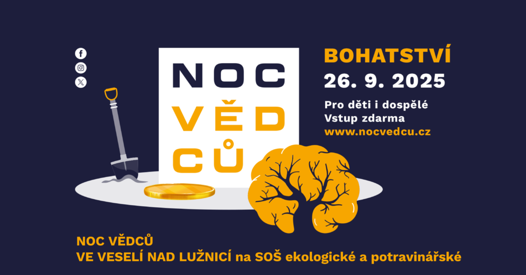 Noc vědců 2025 v SOŠ ekologické a potravinářské - už dnes! - Střední odborná škola ekologická a potravinářská Veselí nad Lužnicí